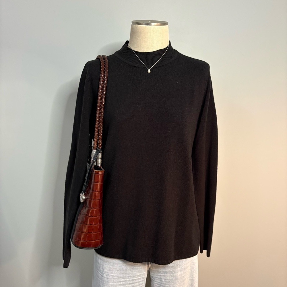 Kim Rogers Black Long Sleeve Acrylic Sweater